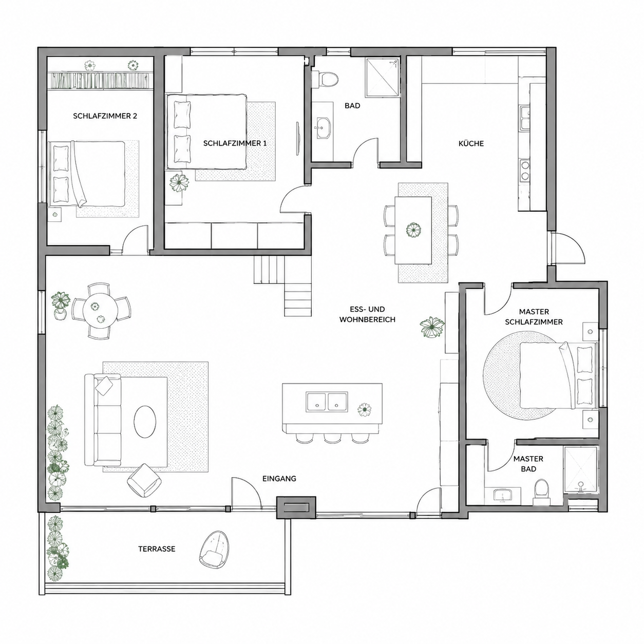 2D Grundriss - Vorher