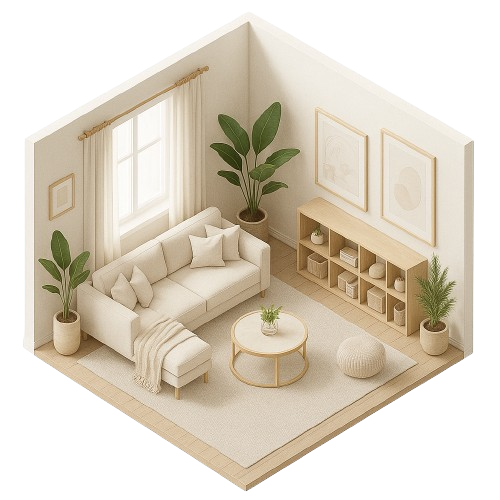 Skandinavisch Virtuelles Home Staging Style